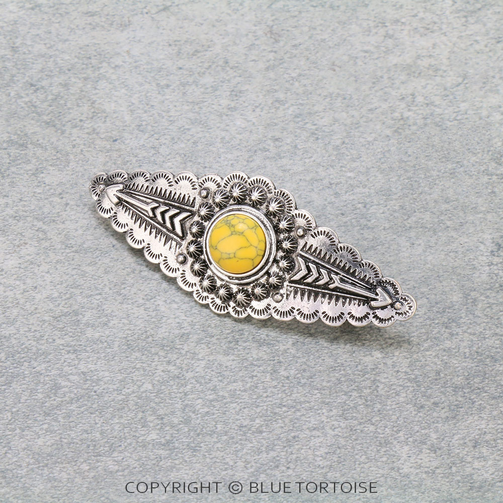 Western Stone Hair Clip Barrette