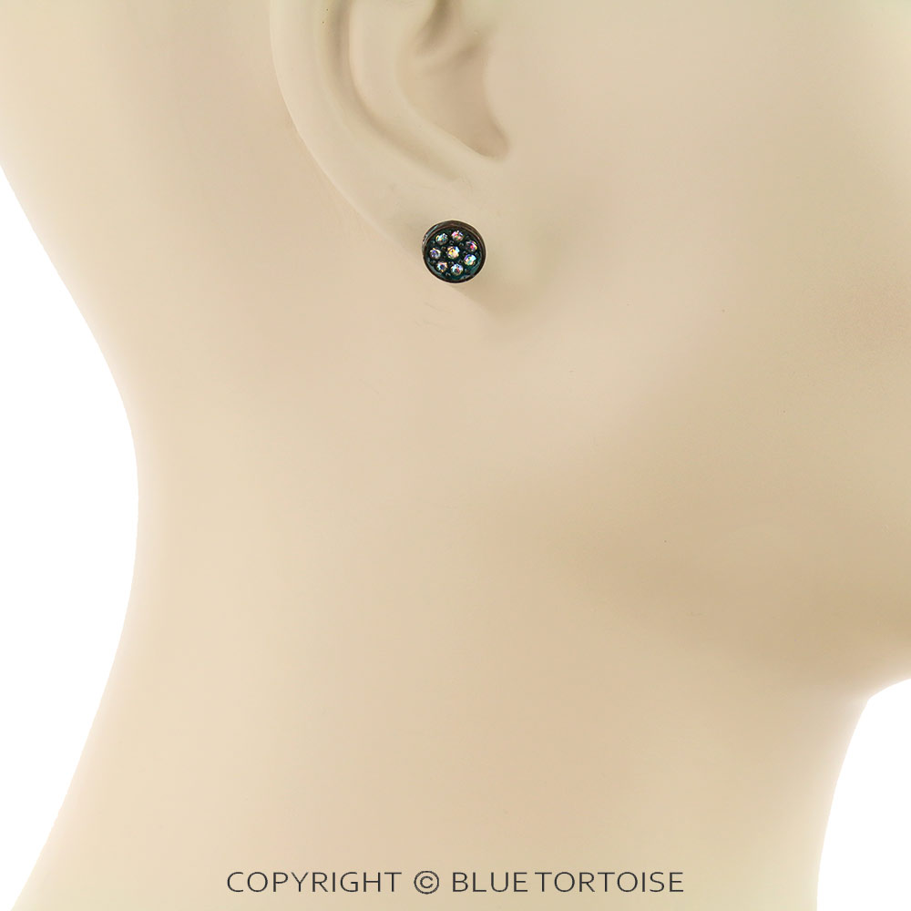 3 Pair Heart Stone Earring Set - Image 4