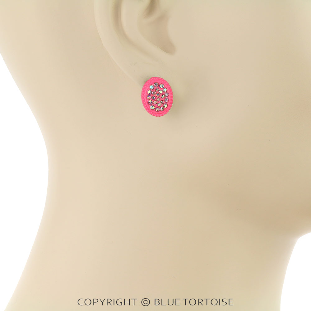 3 Pair Heart Stone Earring Set - Image 3