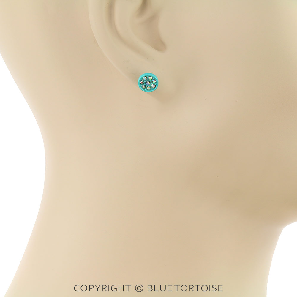 3 Pair Heart Stone Earring Set - Image 4