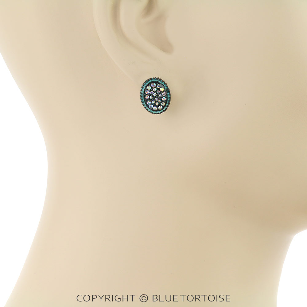 3 Pair Heart Stone Earring Set - Image 3