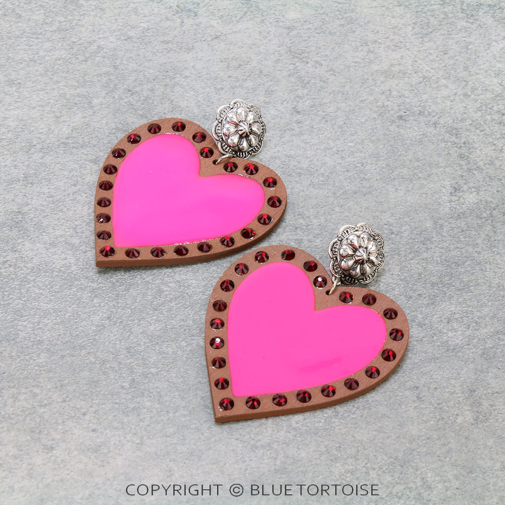 Heart Shape Epoxy Stud Earrings