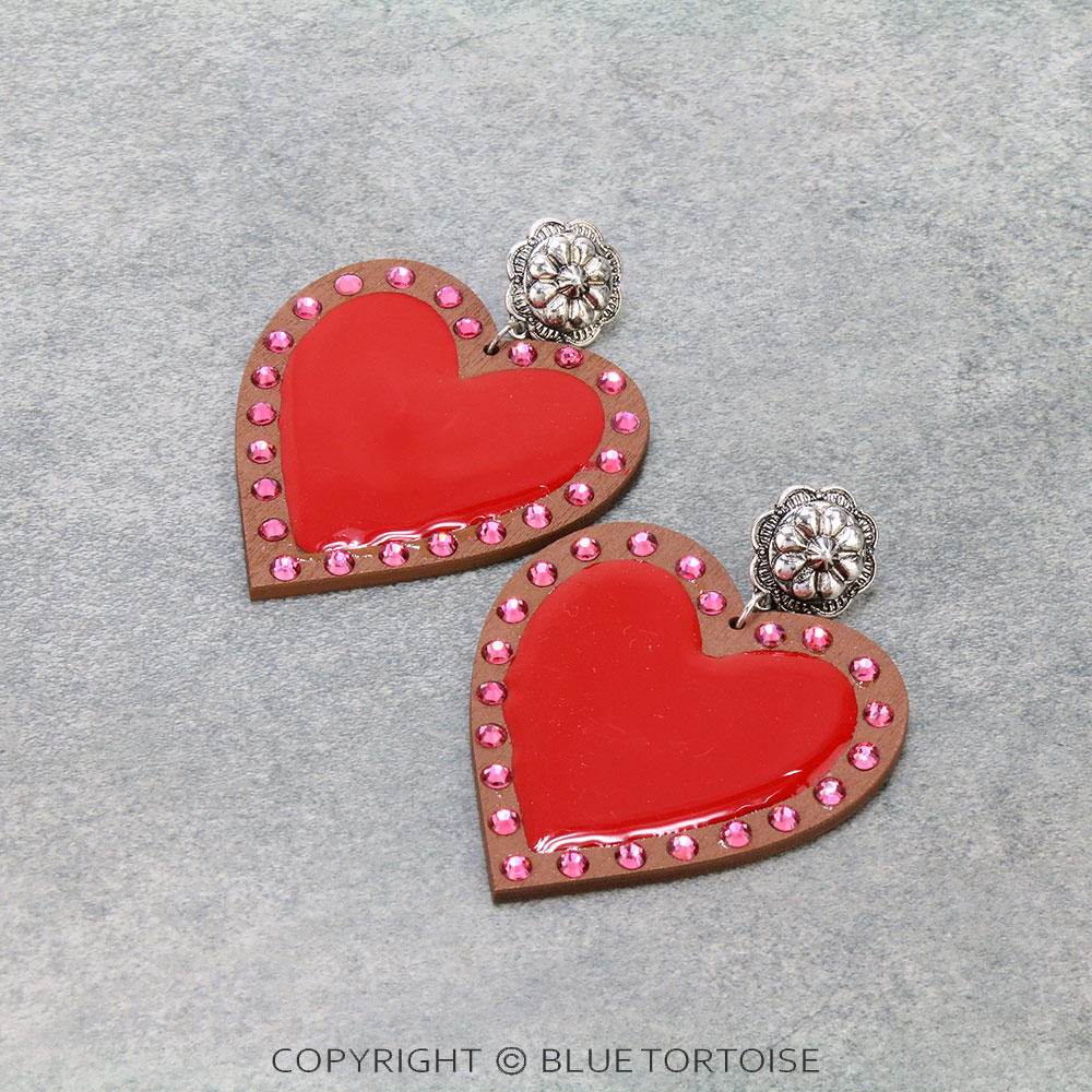 Heart Shape Epoxy Stud Earrings