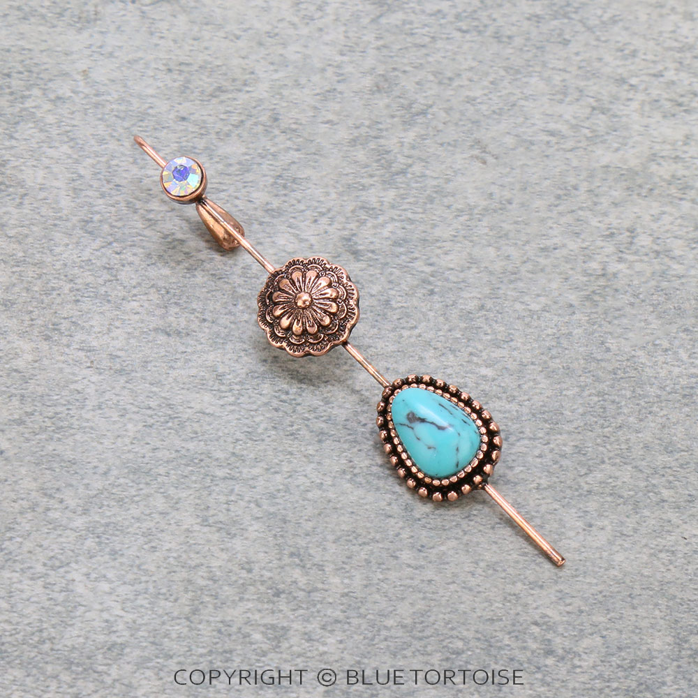 Western Concho Ear Pin Earrings