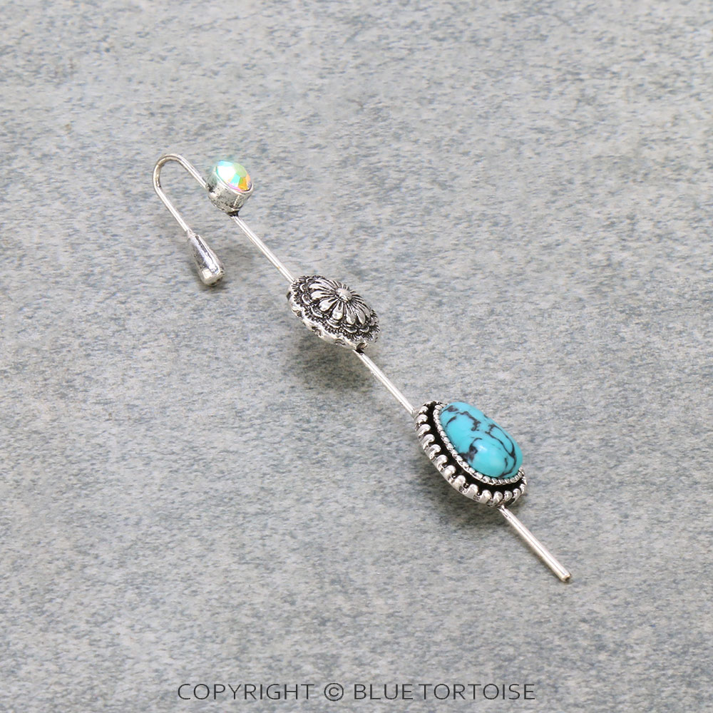 Western Concho Ear Pin Earrings - Image 3