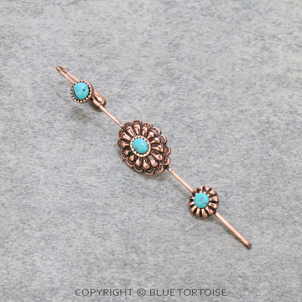 Western Concho Ear Pin Earrings