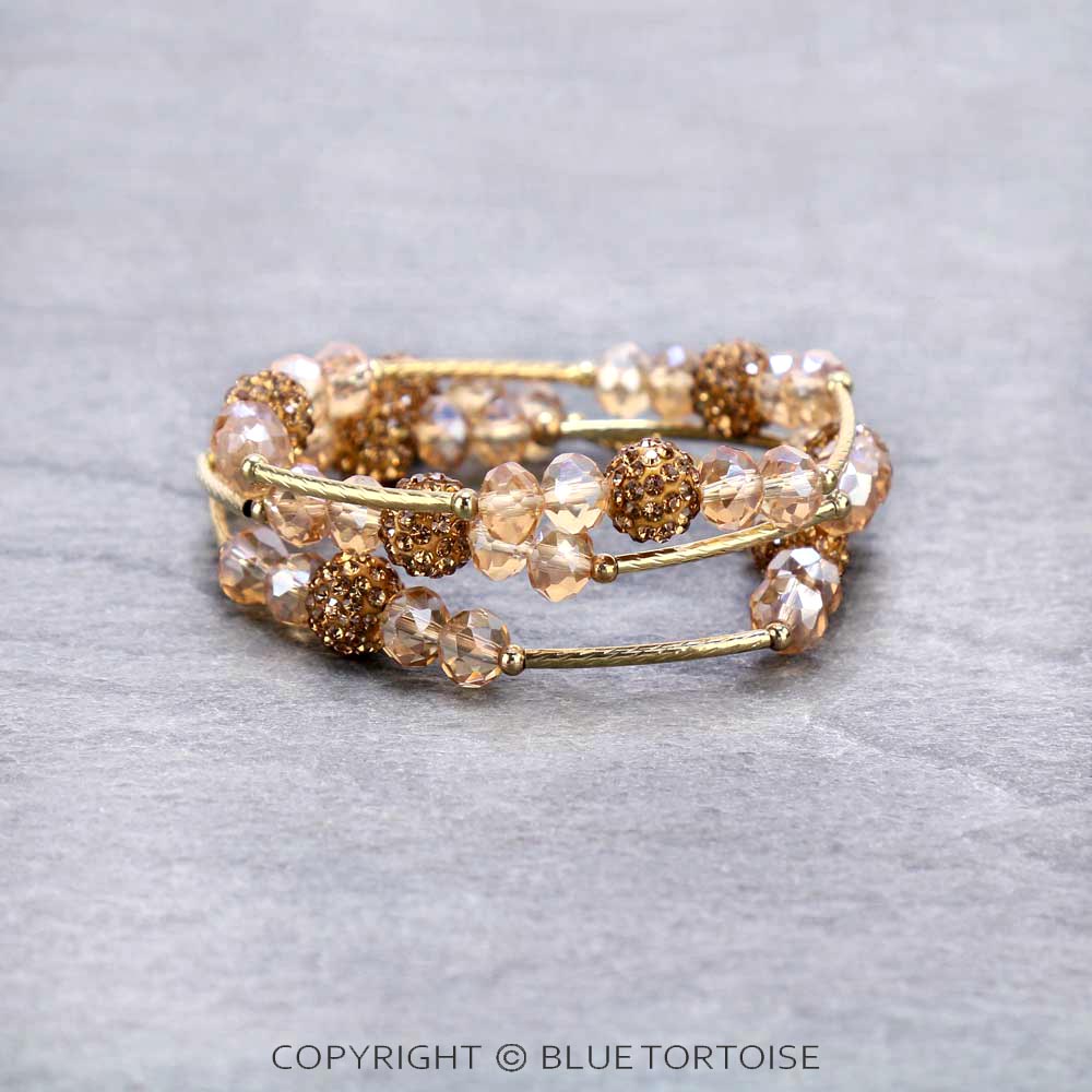 Fashion Glass Bead Stackable Bracelet