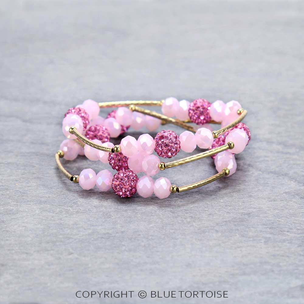 Fashion Glass Bead Stackable Bracelet