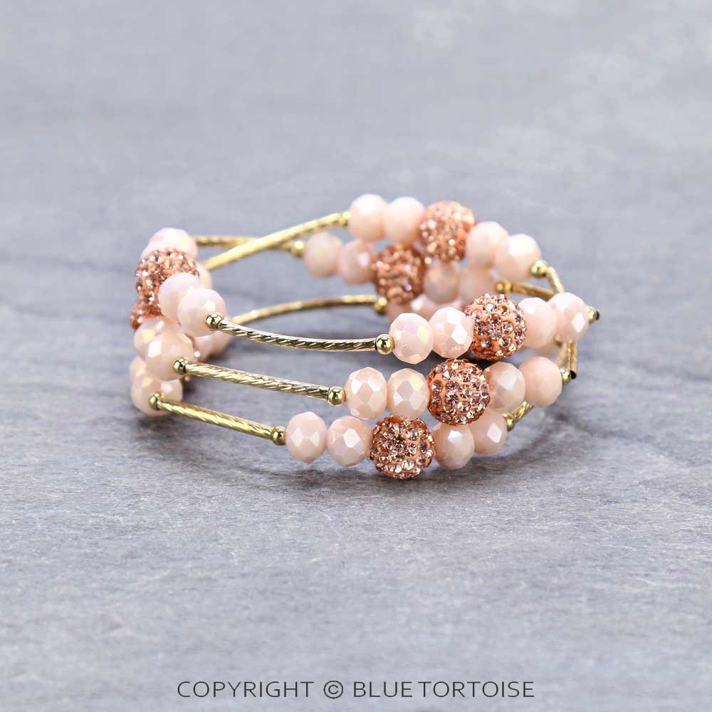 Fashion Glass Bead Stackable Bracelet