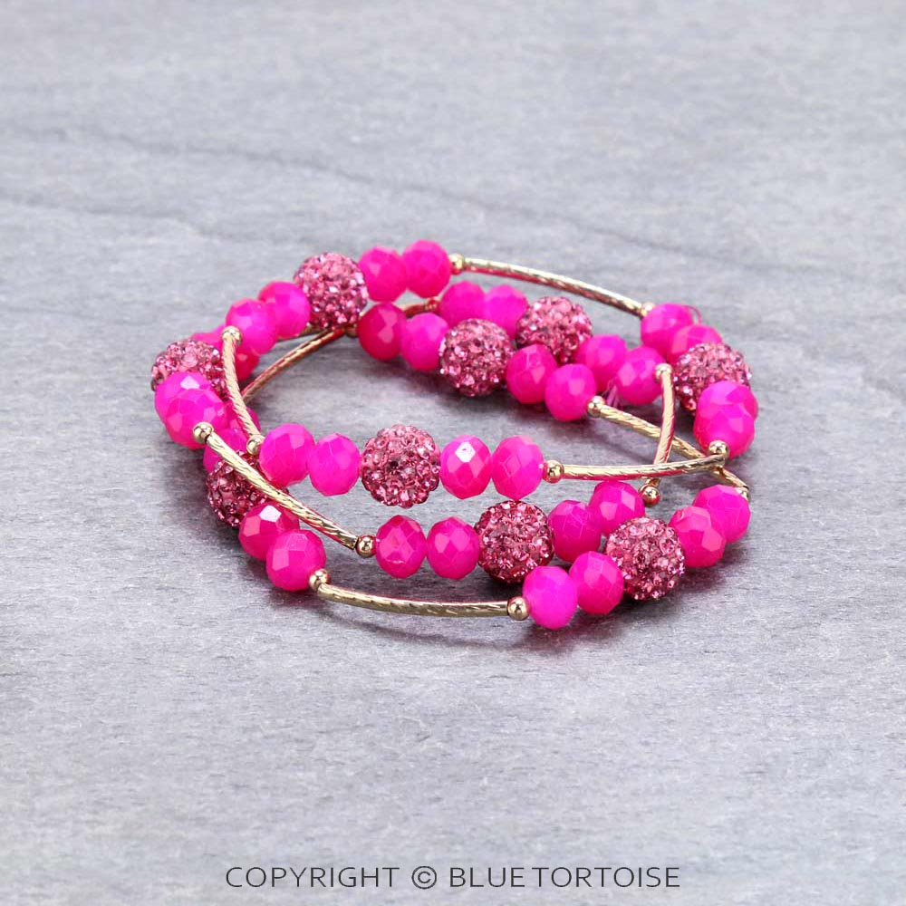 Fashion Glass Bead Stackable Bracelet - Image 2