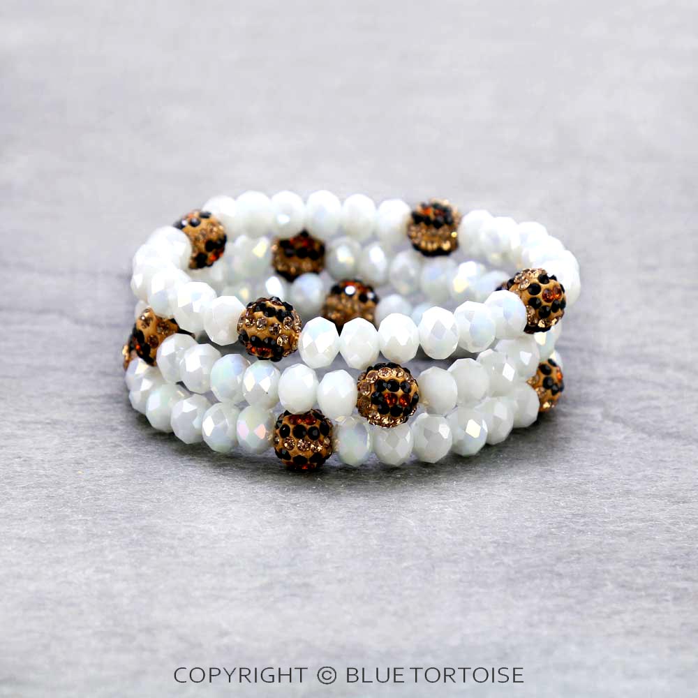 Fashion Glass Bead Stackable Bracelet