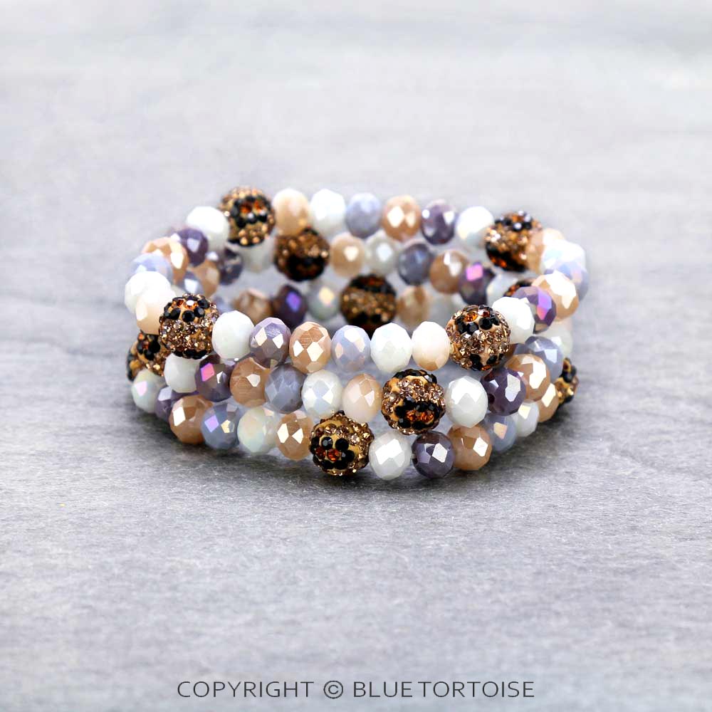 Fashion Glass Bead Stackable Bracelet