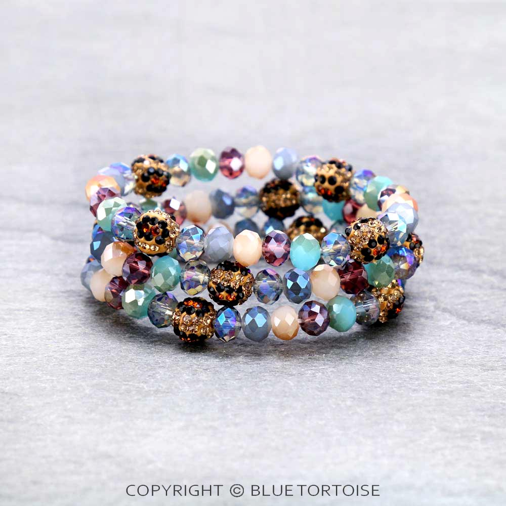 Fashion Glass Bead Stackable Bracelet