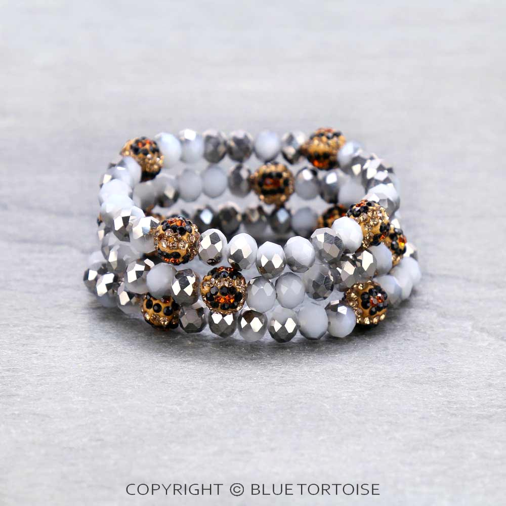 Fashion Glass Bead Stackable Bracelet