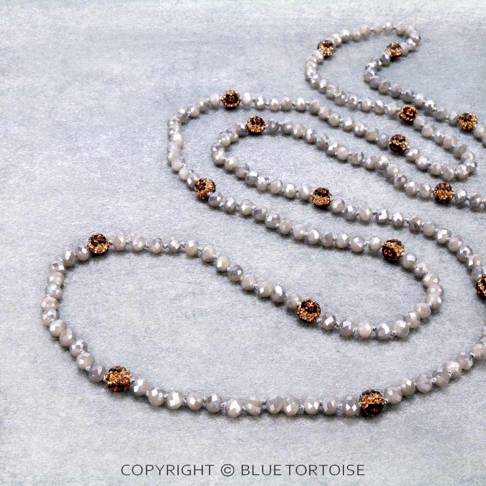 60" Glass Bead Long Necklace