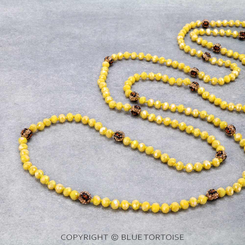 60" Glass Bead Long Necklace