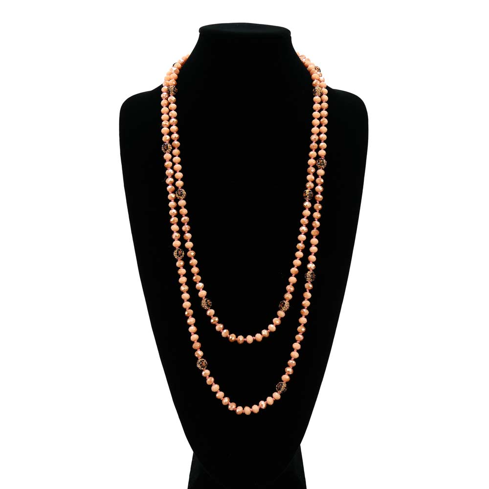 60" Glass Bead Long Necklace - Image 2