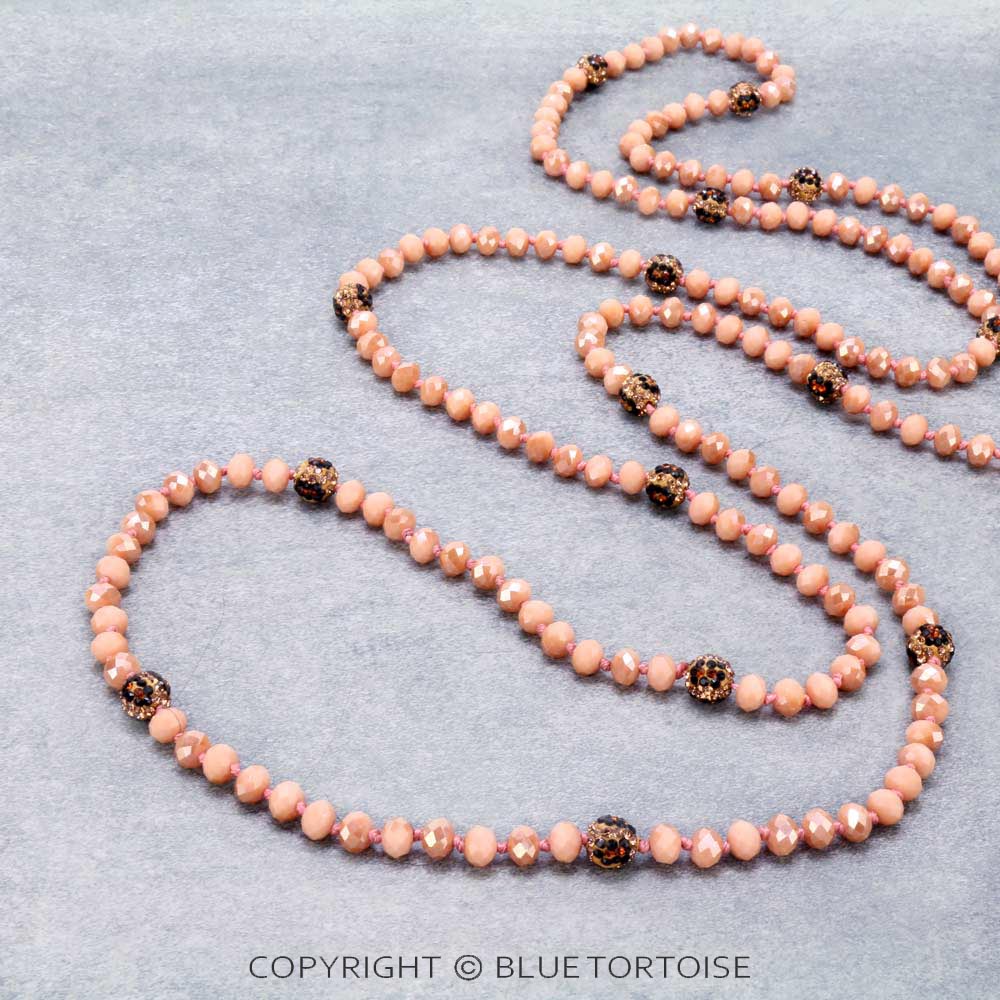 60" Glass Bead Long Necklace