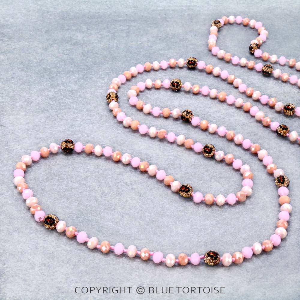 60" Glass Bead Long Necklace