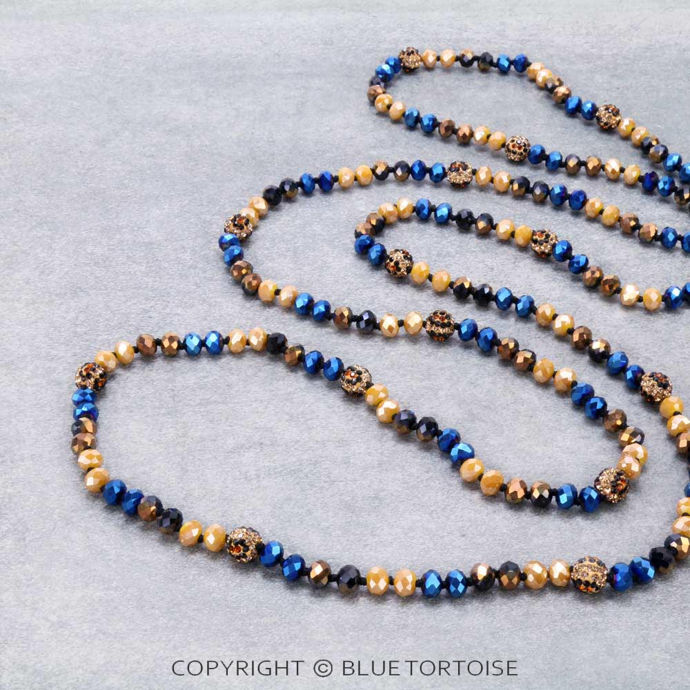 60" Glass Bead Long Necklace