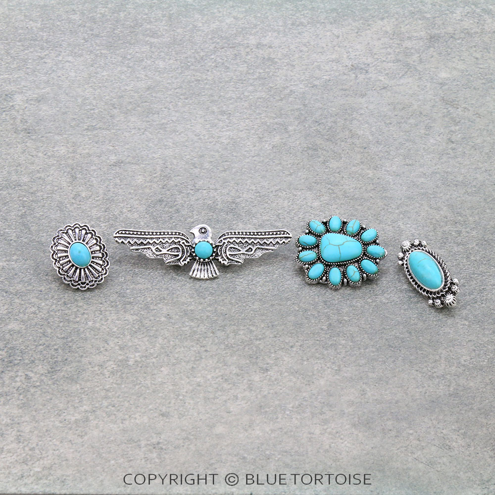 Western Thunderbird Stone Pins Set