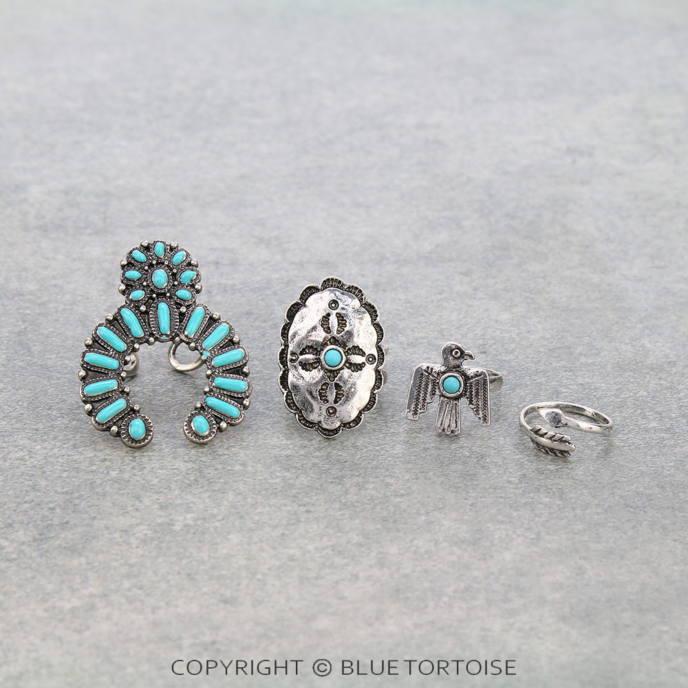Western Design 4 Cuff Ring Set - Image 2