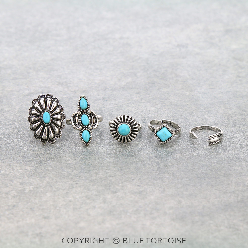 Western Design 5 Cuff Ring Set - Image 2
