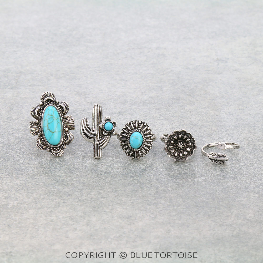 Western Design 5 Cuff Ring Set - Image 2