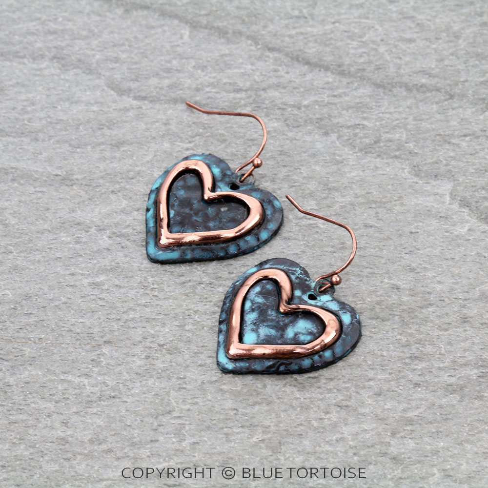 Western Heart Dangle Earrings