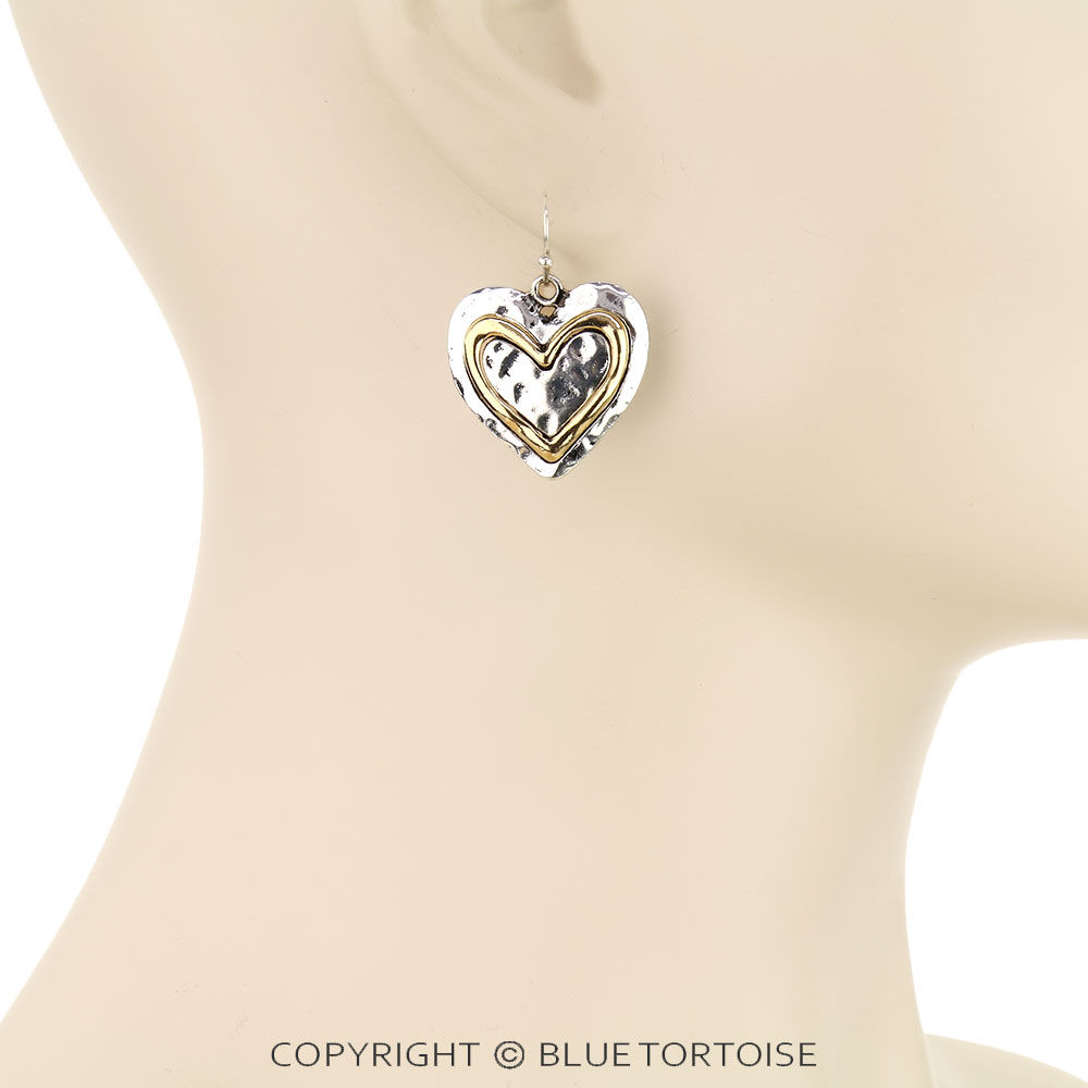 Western Heart Dangle Earrings - Image 2