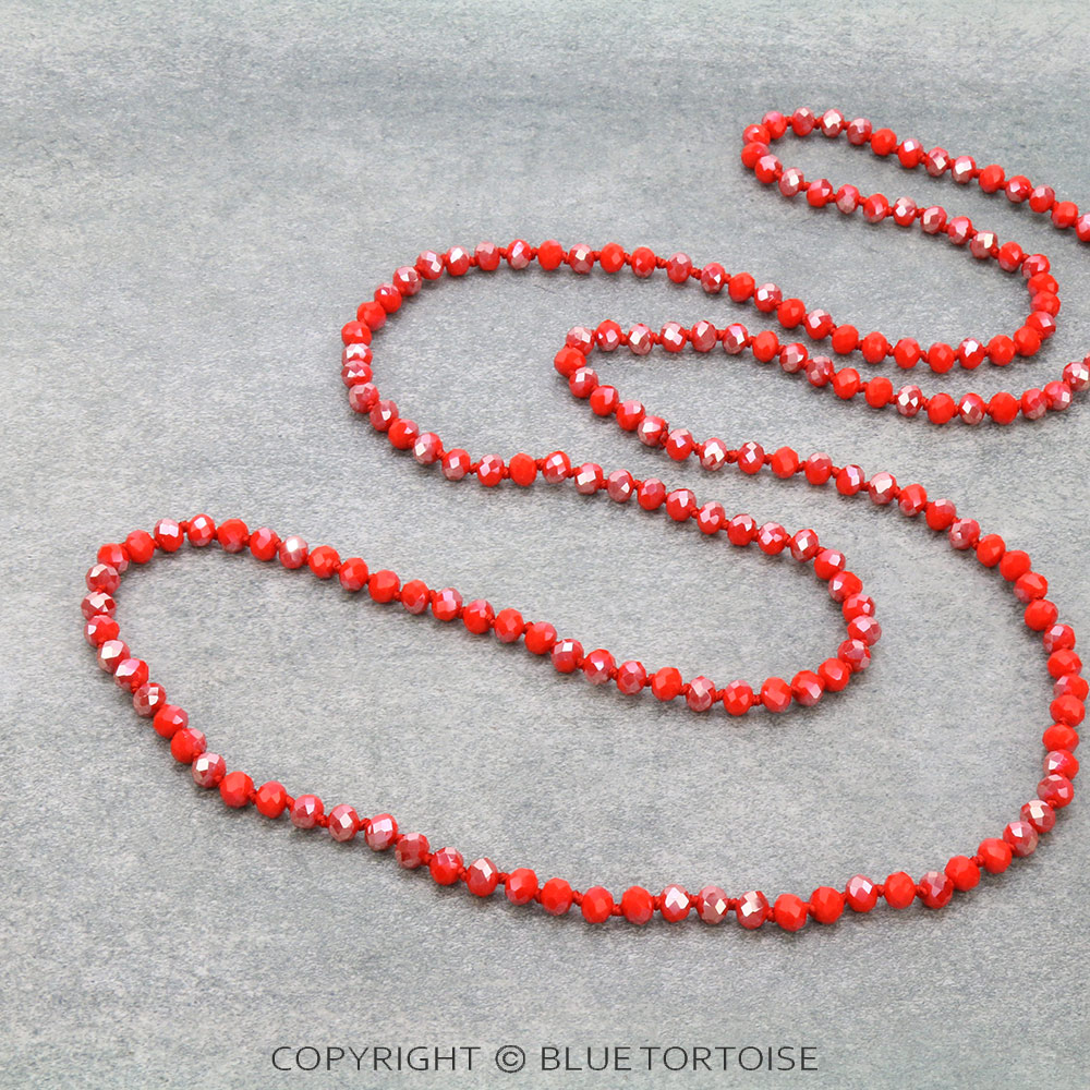60" Endless Crystal Bead Necklace
