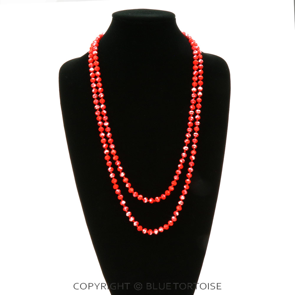 60" Endless Crystal Bead Necklace - Image 2