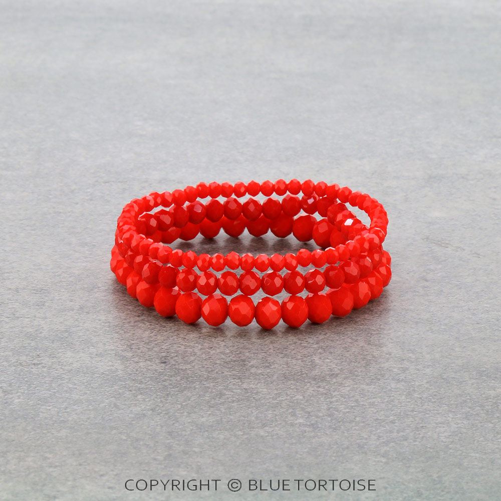Small Crystal Bead Stackable Stretch Bracelet