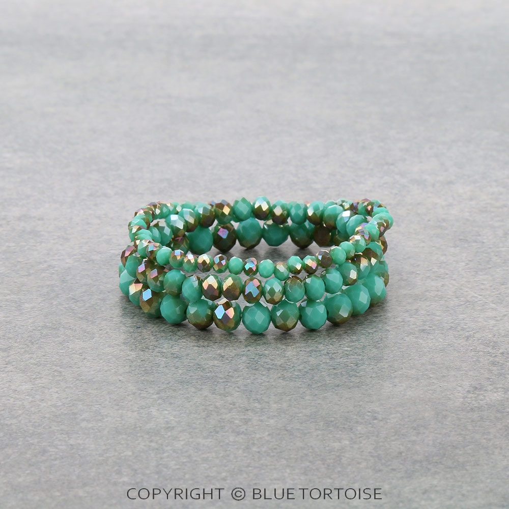 Small Crystal Bead Stackable Stretch Bracelet