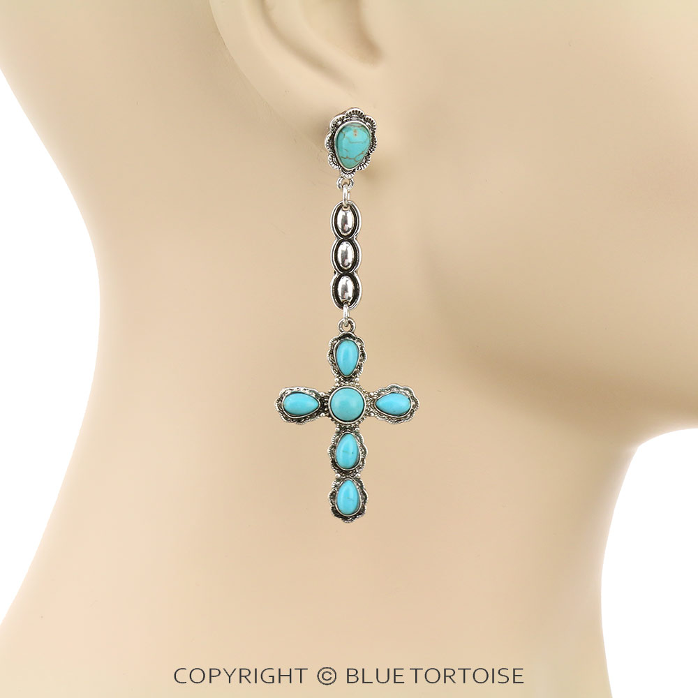 Western Cross Stud Earrings - Image 2