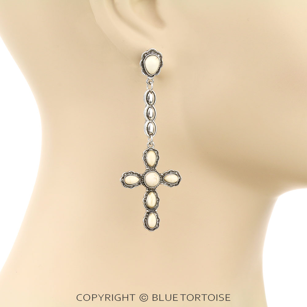 Western Cross Stud Earrings - Image 2