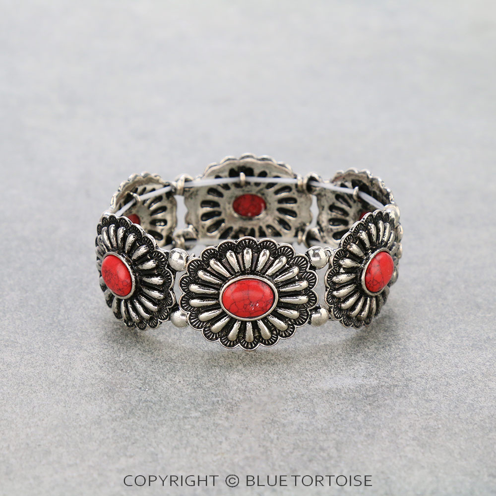 Western Concho Stretch Bracelet