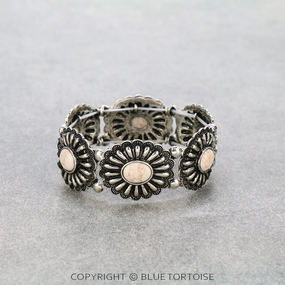 Western Concho Stretch Bracelet