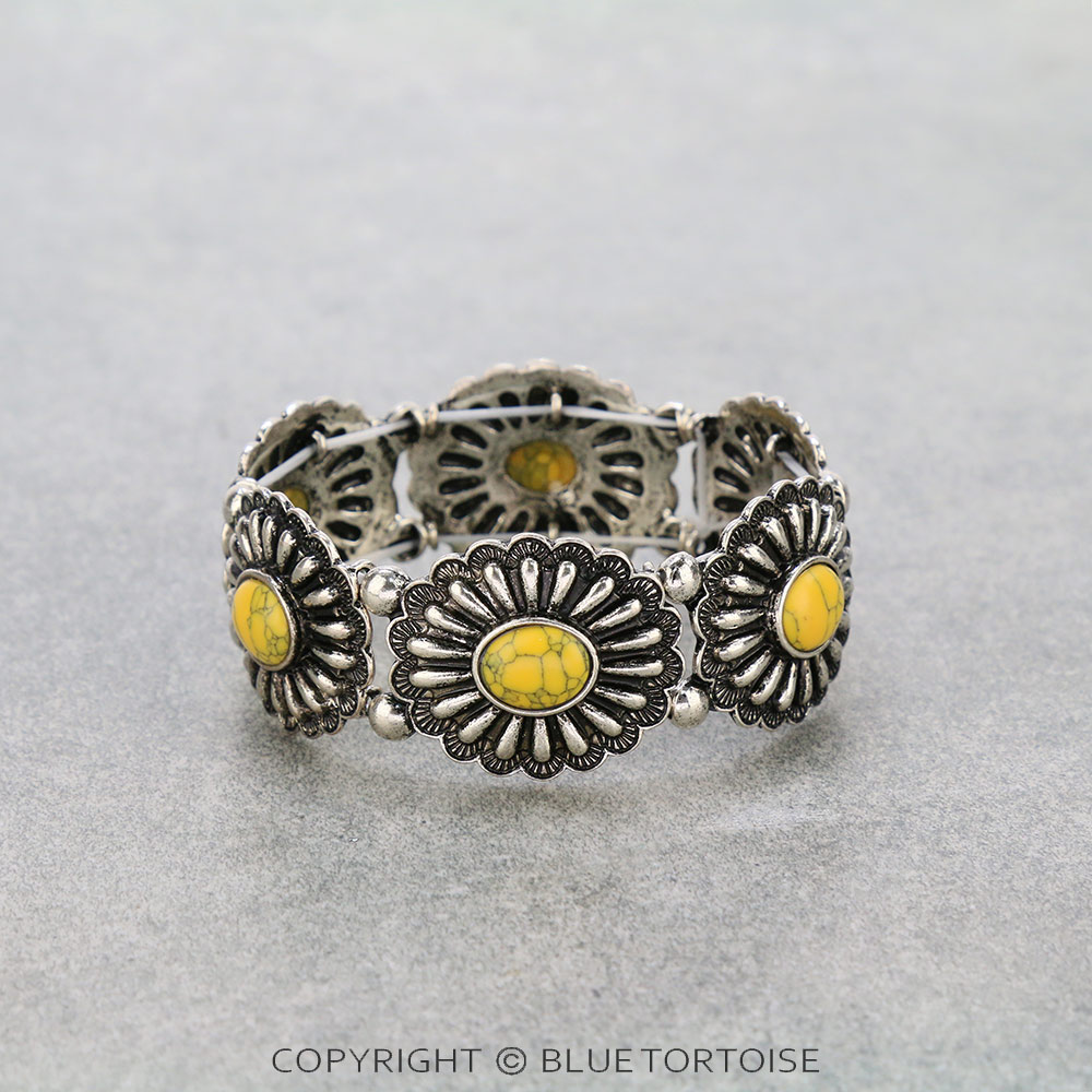 Western Concho Stretch Bracelet