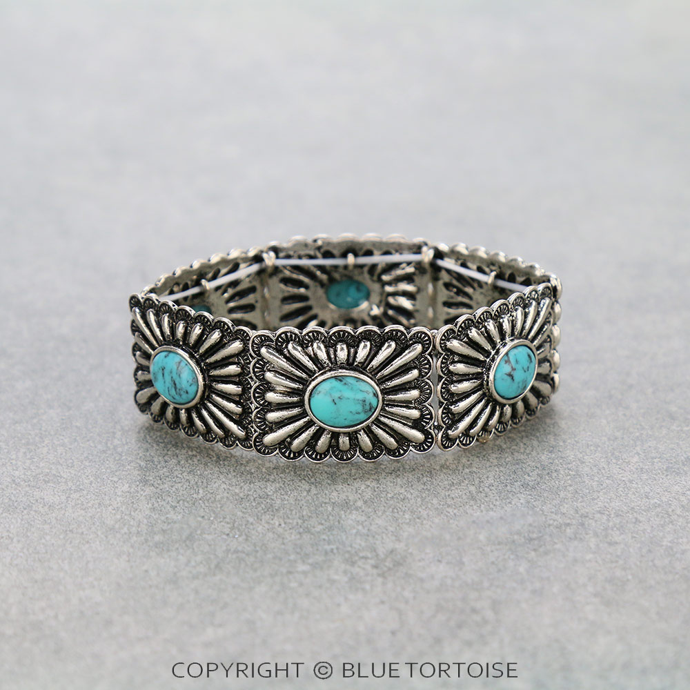 Western Concho Stretch Bracelet