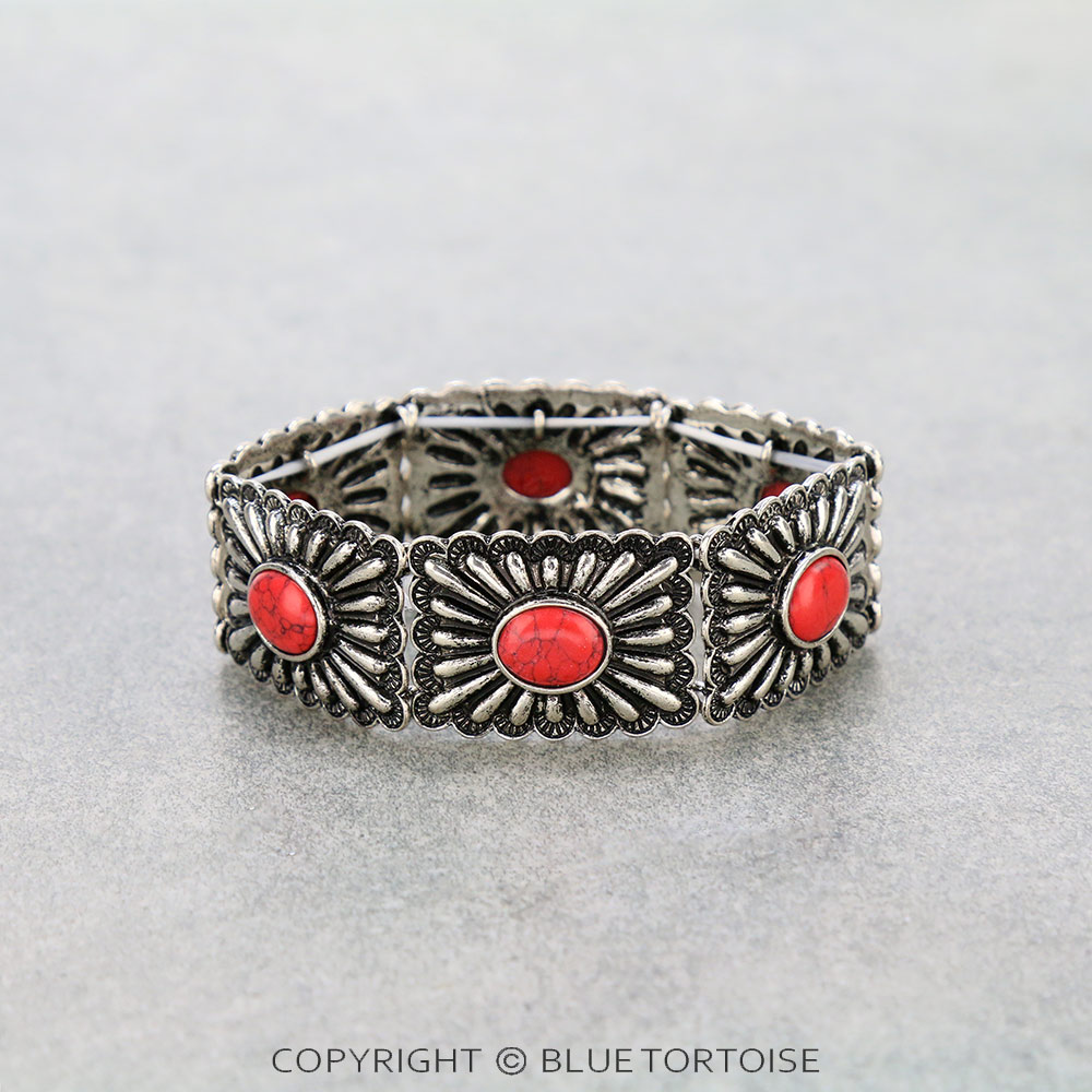 Western Concho Stretch Bracelet