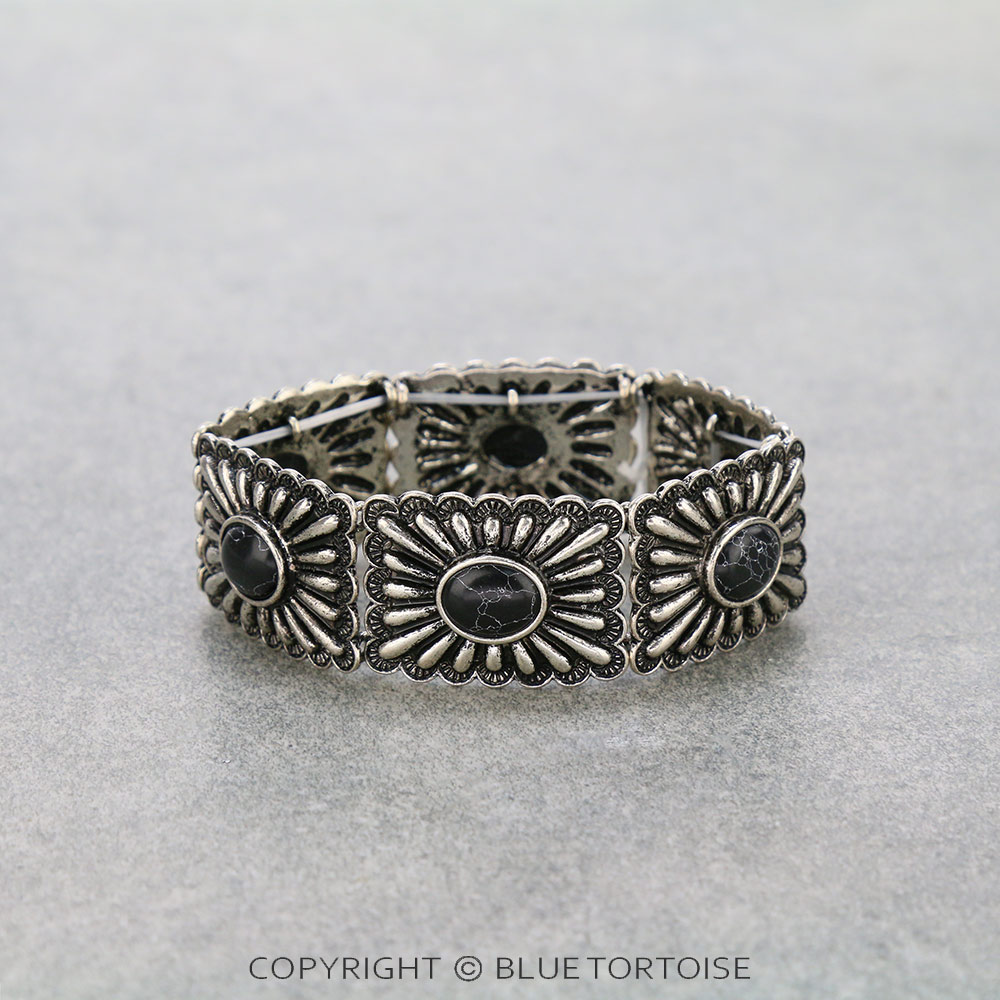 Western Concho Stretch Bracelet