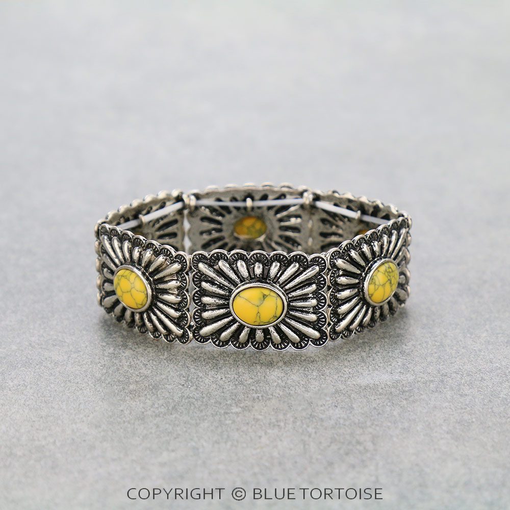 Western Concho Stretch Bracelet