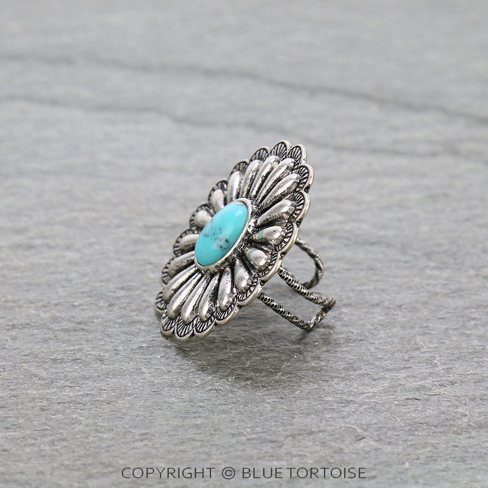 Western Concho Adjustable Ring - Image 3