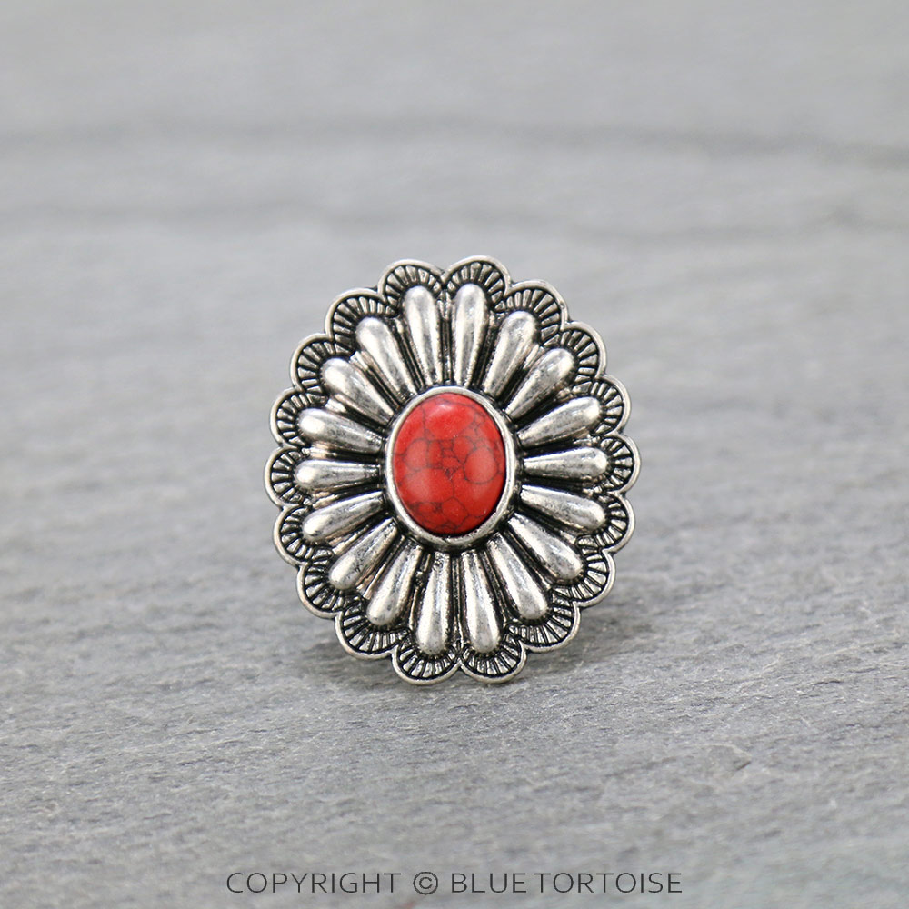 Western Concho Adjustable Ring