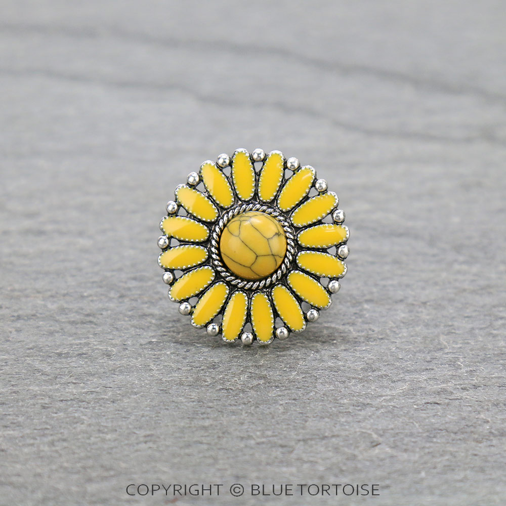 Western Epoxy Concho Adjustable Ring