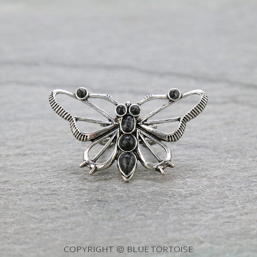 Western Butterfly Adjustable Ring