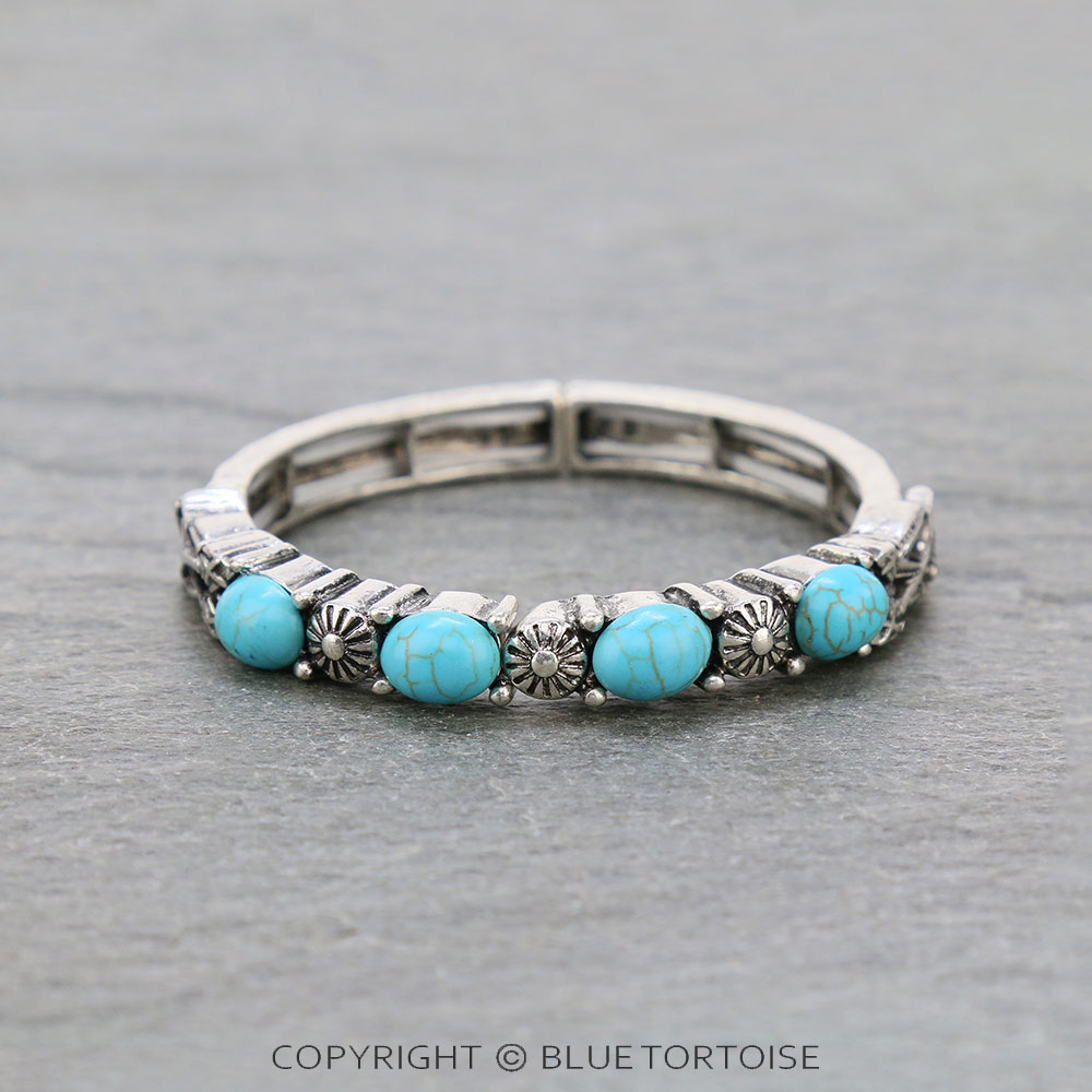 Western Arrow Stone Stretch Bracelet