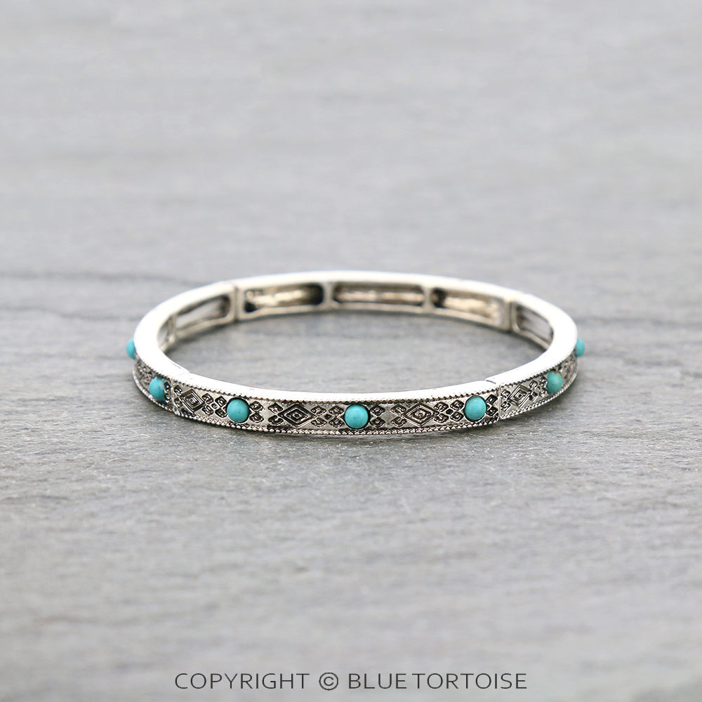 Western Tailored Semi Stone Stretch Bracelet