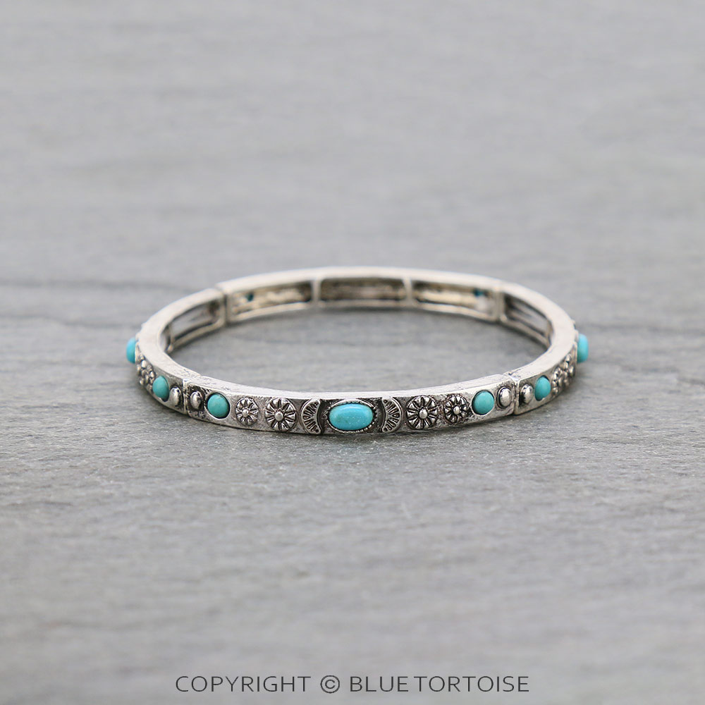 Western Tailored Semi Stone Stretch Bracelet